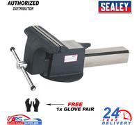 Sealey ASV250 Heavy Duty Steel Vice 250mm Bench Mount With 1x Glove Pair