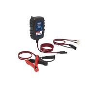 Sealey Compact Smart Trickle Charger & Maintainer 1A 6/12V - AUTOCHARGE100HF, Black