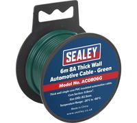Sealey Automotive Cable 8amp Green 2.5mm 6m