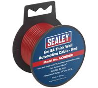 Sealey AC0806R Automotive Cable Thick Wall 8A 6M Red