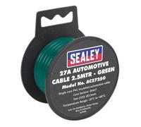 Sealey Automotive Cable Thick Wall 27A 2.5M Green