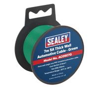 Sealey Automotive Cable 5amp Green 2mm 7m