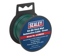 Sealey Automotive Cable Thick Wall 8A 6M Green
