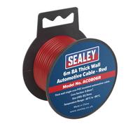 Sealey Automotive Cable Thick Wall 8A 6M Red
