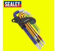 Sealey Premier 9pc Anti-Slip Long Ball-End Hex Set - AK7190