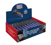 Sealey AK7190DB Premier Long Colour-Coded Ball-End Hex Key Set 9pc - Display