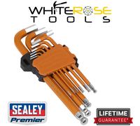 Sealey Ball-End Hex Key Set Imperial Long Premier Hand Tools 9pc