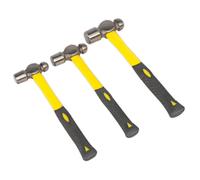 Sealey Ball Pein Hammer Set AK2031, 3-Piece, Fibreglass Shaft