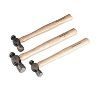 Sealey Ak203 Ball Pein Hammer Set 3Pc Hickory Shaft