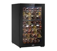 Dellonda Baridi 52 Bottle Dual Zone Wine Cooler, Fridge with Digital Touch Screen Controls, Wire Shelves & LED Light, Black - DH236