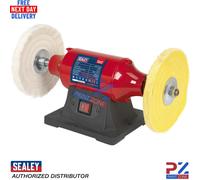 Sealey BB2002 Bench Mounting Metal Buffer Polisher 200mm 550W 230V Fine Coarse