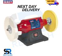 Sealey BB2002 Bench Mounting Metal Buffer Polisher Polishing 200mm 550W 230V