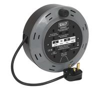 Sealey Bcr10B 10M Cassette Type Cable Reel With Thermal Trip 4 X 230V