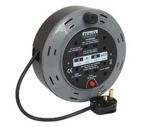 Sealey Cassette Type Cable Reel with Thermal Trip, 10m, 4 x 230V, 2400W - BCR10B
