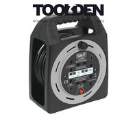 Sealey BCR15CB Cable Reel Box Type 15m 4 x 230V 1.25mm² Thermal Trip