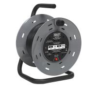 Sealey BCR25 25m Cable Reel with Thermal Trip 4 x 230V