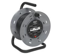 Sealey BCR2525 25m Cable Reel with Thermal Trip 4 x 230V