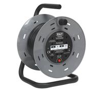 Sealey Cable Reel 25Mtr 2 x 230V Heavy Duty Electric Cable Reel BCR2525