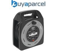 Sealey BCR25CB 25m Box Type Cable Reel with Thermal Trip 4 x 230V