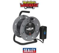 Sealey Cable Reel 25m 4 x 230V 1.25mm Thermal Trip with RCD Plug BCR25RCD