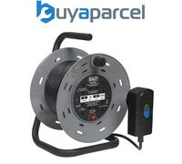 Sealey BCR25RCD 25m Cable Reel with Thermal Trip & RCD Plug 4 x 230V