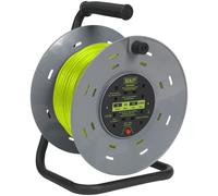 Sealey 4 Socket Cable Extension Reel 240v 50m