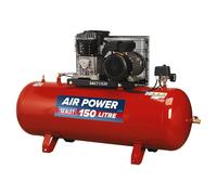 Sealey SAC1153B Compressor 150ltr Belt Drive 3hp With Cast Cylinders