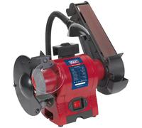 Sealey BG150BS Bench Grinder 150mm with 50mm Belt Sander & Work Li...