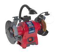 Sealey 150mm Bench Grinder & Wire Wheel Combination with Worklight 250W/230V