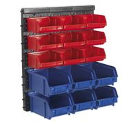 Sealey TPS1569WM Bin Storage System Wall Mounting 15 Bins