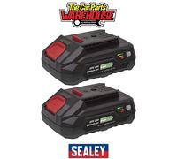 Sealey BK02 SV20 Series Power Tool Battery 20V 2Ah - Pack of 2