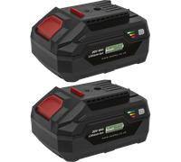 Sealey BK04 20v Cordless SV20V Li-ion Battery 4ah Pack of 2