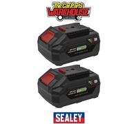 Sealey BK04 20v Cordless SV20V Li-ion Battery 4ah Pack of 2 4ah