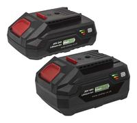 Sealey BK24 Power Tool Battery Pack 20V 2Ah & 4Ah Kit For Sv20 Series