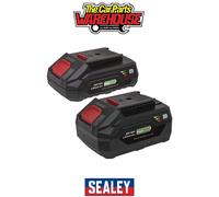 Sealey Power Tool Battery Pack BK24 20V SV20V Lithium-ion 2Ah & 4Ah Pack of 2