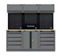 Sealey Black Edition Storage System & Rubber Wood Worktop 2.04m APMSBESTACK04WW