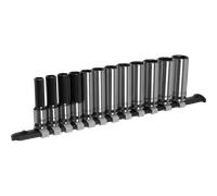 Sealey Black Series 12 Piece 3/8" Drive Deep Hexagon Socket Set