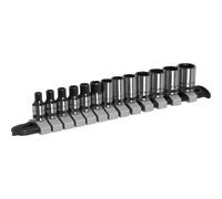 Sealey AK7990 Socket Set 13Pc 1/4inSq Drive Metric - Black Series