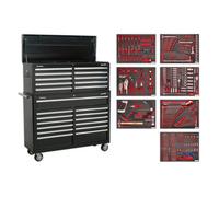 Sealey Black Tool Chest 23 Drawer Ball Bearing Slides 446 Pieces Tbtpbcombo4