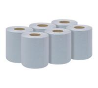 Sealey Blue 2 Ply Paper Wipes 60 metre Rolls Pack of 6