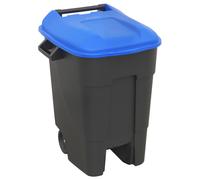Sealey BM100B Refuse / Wheelie Bin 100ltr - Black Blue Lid