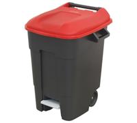Sealey Refuse/wheelie Bin With Foot Pedal 100L - Red Bm100Pr