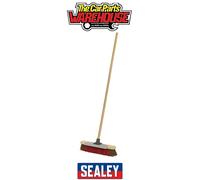 Sealey Heavy Duty Hard Bristle Broom and Scraper 16"