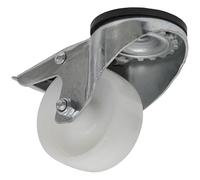 Sealey Bolt Hole Swivel Total Lock Castor White 80mm