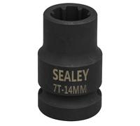 Sealey VS0985 Brake Caliper Socket 1/2inSq Drive 14Mm 7-Point