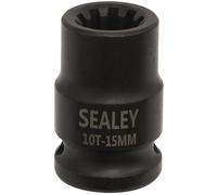 Sealey Brake Caliper Socket 1/2"sq Drive 15mm 10-Point Vs0990