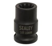 Sealey VS0990 Brake Caliper Socket 1/2inSq Drive 15Mm 10-Point