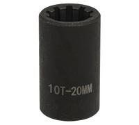 Sealey VS0984 1/2" Sq Drive 20mm Square Ribe Brake Caliper Socket 10pt