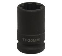 Sealey Brake Caliper Socket 1/2"Sq Drive 20mm 7-Point VS0986