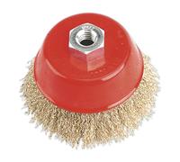 Sealey CBC100 Brassed Steel Cup Brush Ø100Mm M14 X 2Mm